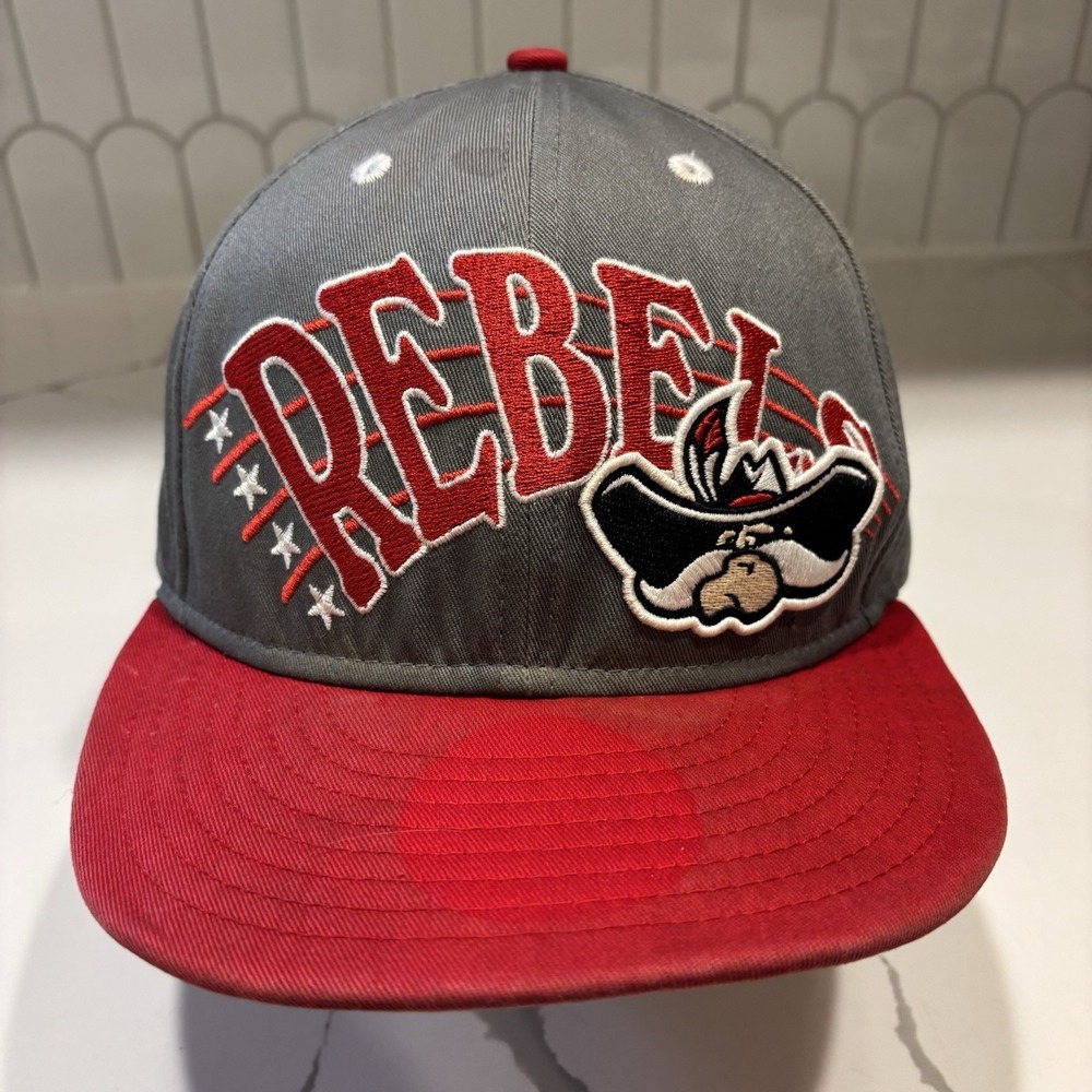 UNLV Rebels New Era SnapBack Hat "Hey Reb!" Mascot Throwback Big Logo Cap OSFA